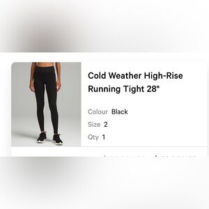 Lululemon Cold Weather High-Rise
Running Tight 28"